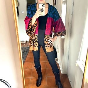 FARM RIO Mixed Leopards Cardigan